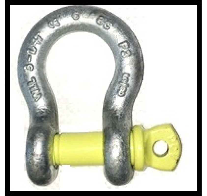 Yellow Pin Alloy Bow Shackles | Shackles | Lifting Gear Direct